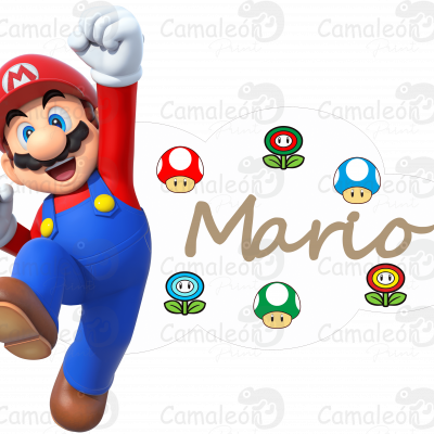 Letrero Super Mario - Mario