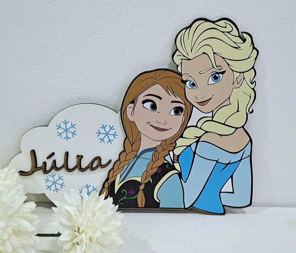 Letrero Elsa y Ana