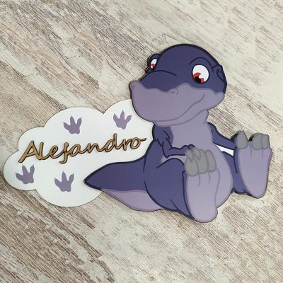 Letrero madera Dino Piecito