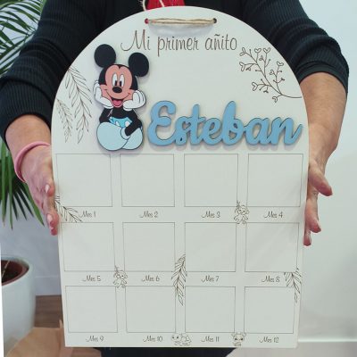 letrero mickey mi primer anito