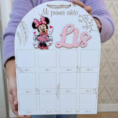 letrero primer anito minnie